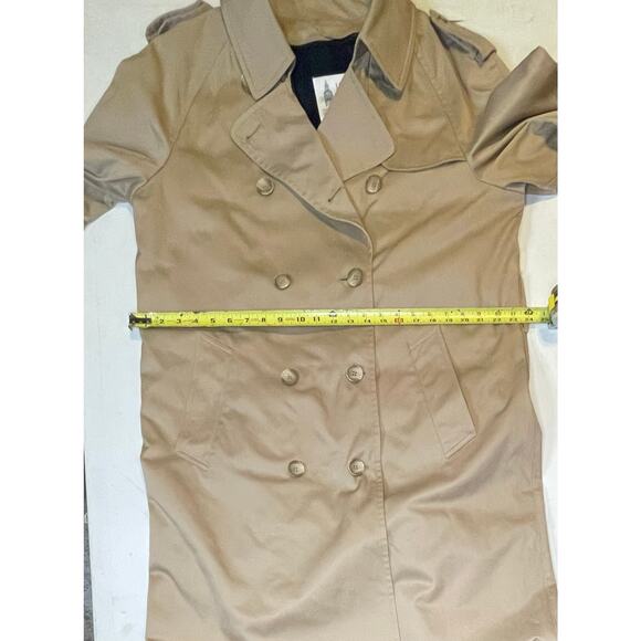 VTG London Fog Trench Coat Women’s 18 R (Fits L/XL 14-16) Classic Tan Long Coat - Picture 5 of 12